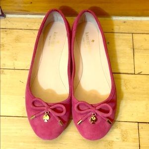 Kate Spade (Willa) Pink Suede Ballet Flats